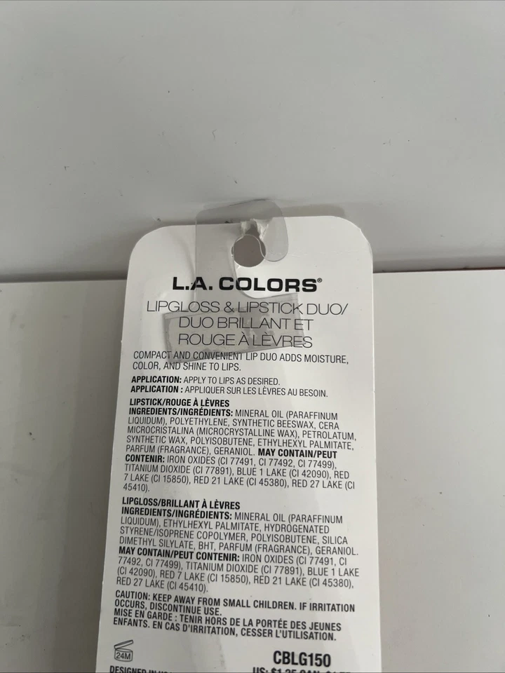 L.A. Colors LIP DUO - Gloss/Lipstick "Eternal Flame" .23 oz #CBLG150 - Image 3 of 3