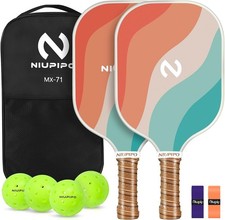 Niupipo Carbon Fiber Pickleball Paddle Set of 2 USAPA Approved Tournament - MX71