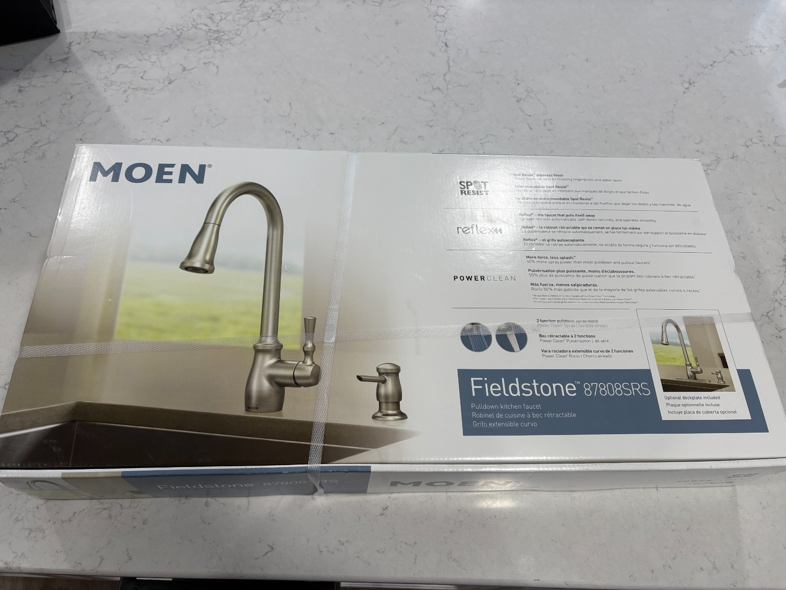 New Moen Fieldstone 87808SRS Single Handle Pull Down Kitchen