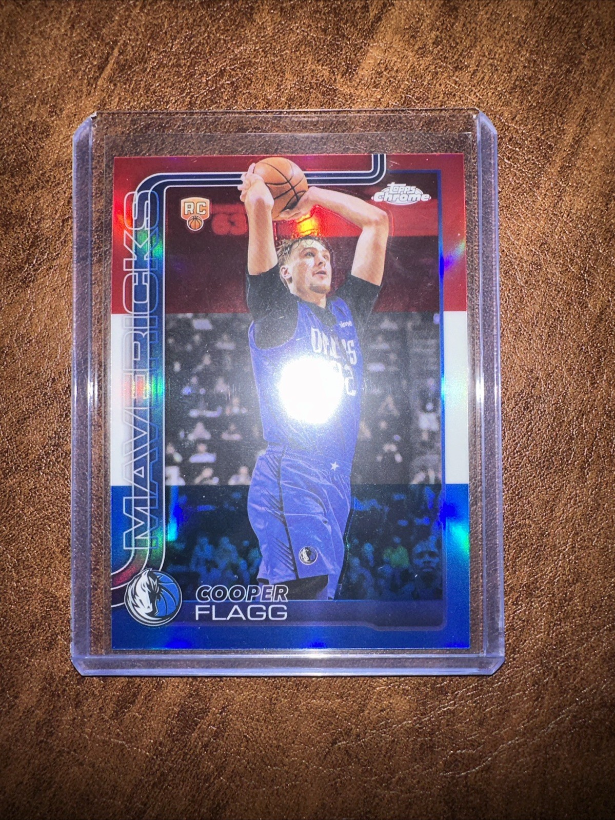 2025-2026 Topps Chrome Cooper Flagg #251 RC Rookie Red/white/blue Refractor