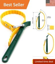 Durable 9-Inch Strap Wrench with 19 11/16" Capacity for Heavy-Duty Use