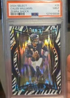 2024 Panini Select Zebra Shock Caleb Williams #25 PSA 9 Rookie Chicago Bears