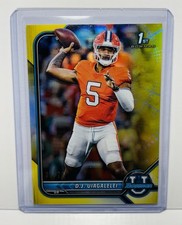2022 Bowman University D.J. Uiagalelei 1st Chrome YELLOW Refractor RC /75 #2