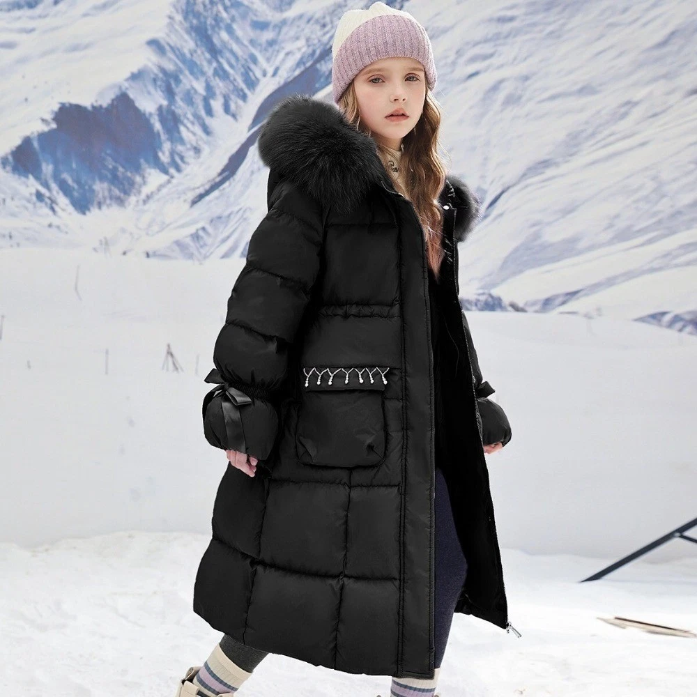 Bambini Ragazze Cappotto Con Cappuccio Imbottiti Inverno Parka Giacca