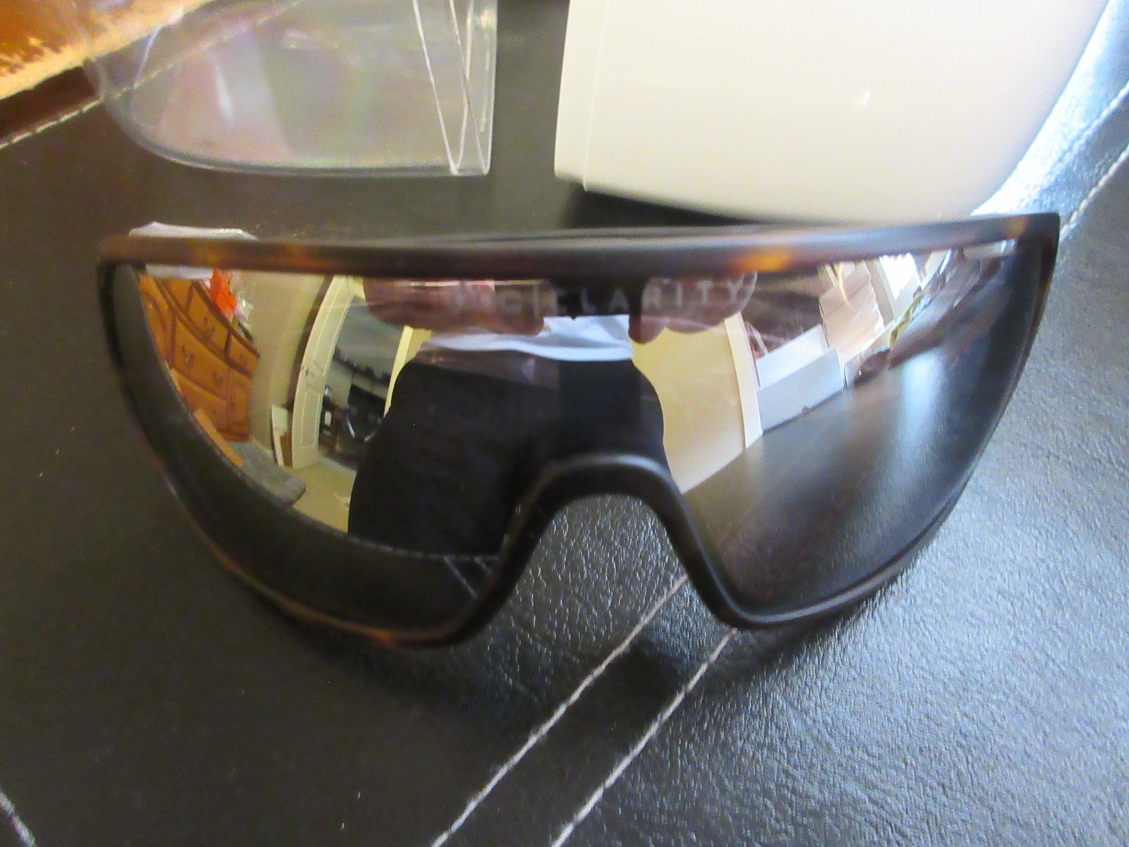 New POC Do Blade Sunglasses Unisex Tortoise Brown Violet Silver Mirror OS