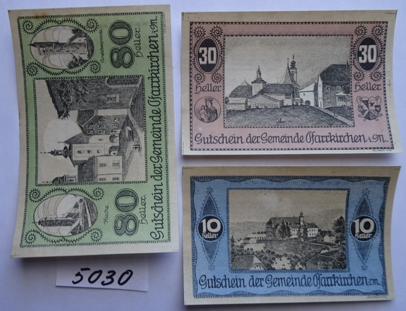 AUSTRIA - GEMEINDE  PFARRKIRCHEN i.M  O.O - FULL SET - AU/STAIN - JPR  0744