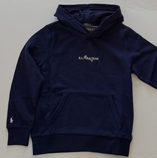 NWT, Boys Polo Ralph Lauren Navy Terry Hoodie. Size L 14-16 . Approx 158/164 Eu