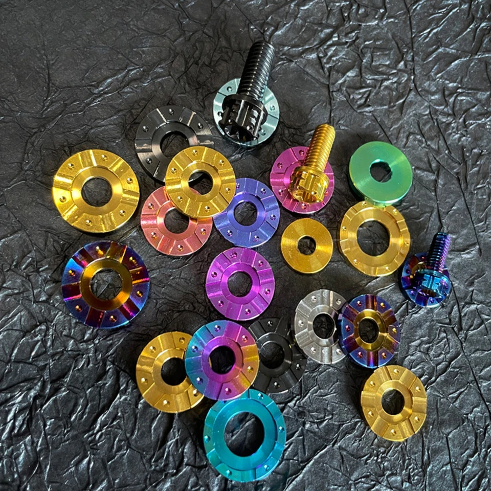 Titanium Washers M4 M5 M6 M8 M10 Aerospace Spacer for Motorcycle Car Gasket - Image 4 of 4