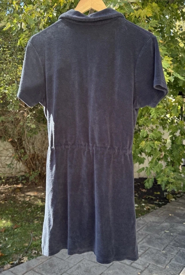Helly Hanson Blue Terry Cloth Dress Size Medium, Beach, Travel, Coverup Foto 2 de 4