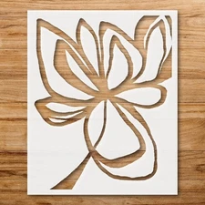 Midnight Floral Abstract Wall Art Stencil for Creative Projects - StencilAir