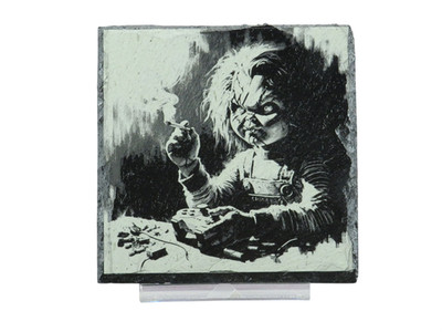 Laser Engraved Slate Coaster - CH7