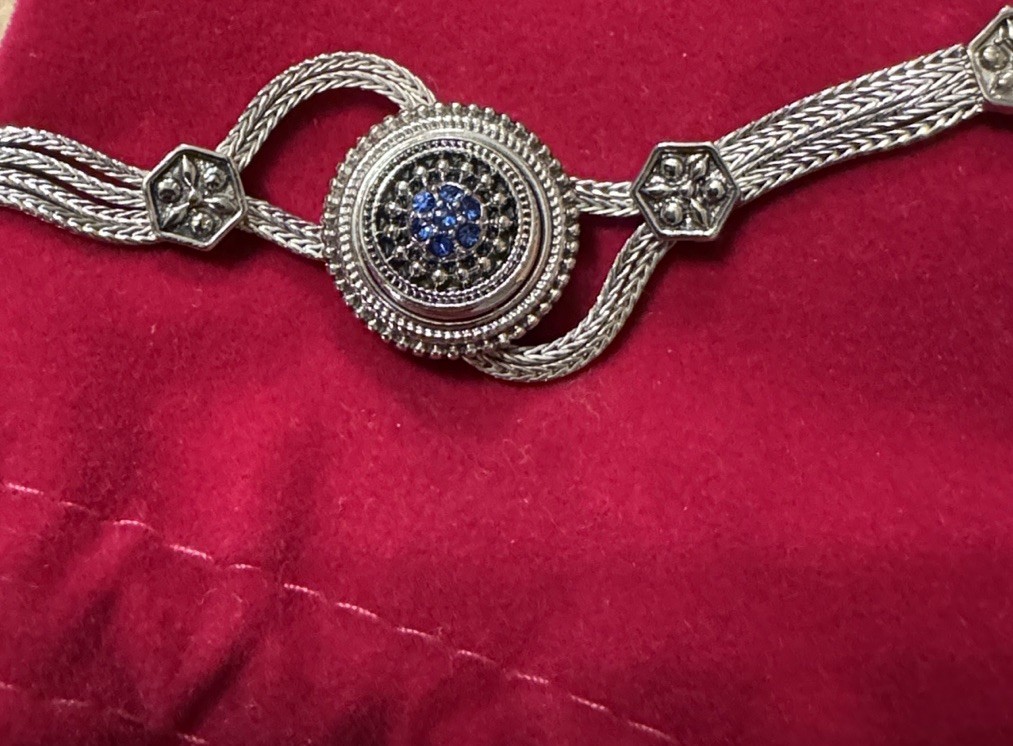 Gingersnaps Silver Adjustable Snap Charm Chain Br… - image 5