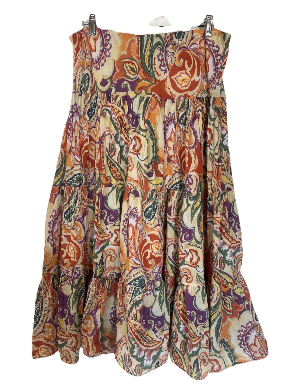 Chaps Size Large Multicolored Pattern Maxi Layere… - image 2