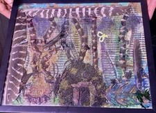 Abstract Botanical Multimedia Artwork Original - The Survivalist