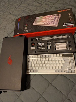 ASUS ROG Azoth Wireless Mechanical Gaming Keyboard - 75% TKL Linear Snow 