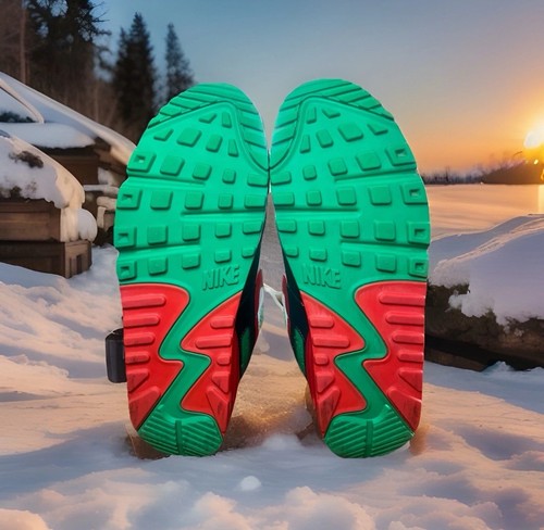 Nike Air Max 90 Christmas Sweater Size 9.5 NDS! No Box (only Worn 1x) DC1607-100 - Picture 4 of 8