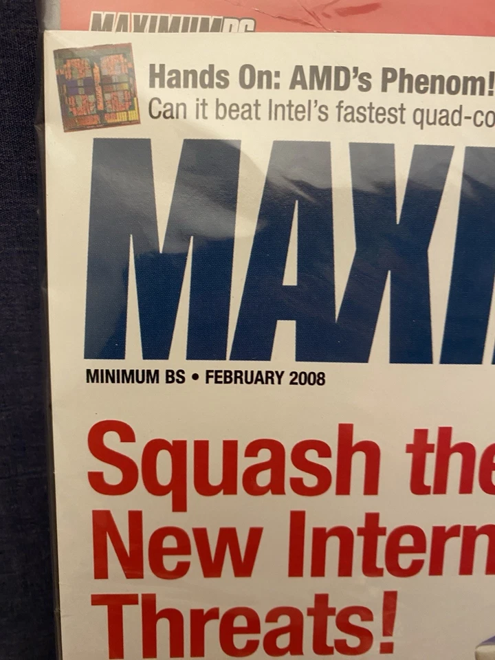 Lot 2 MAXIMUM PC Magazines SEALED February August 2008 Demo Discs Computer Mac - Image 3 of 4