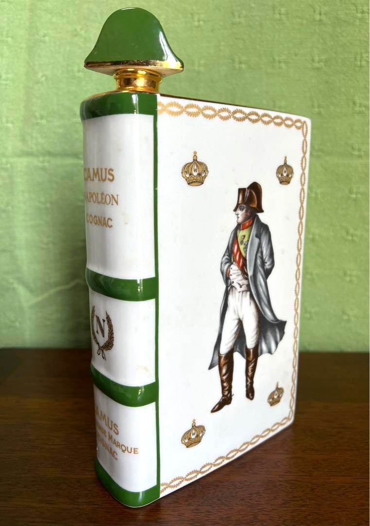 Camus Napoleon Book Cognac White Porcelain Empty Bottle Decanter