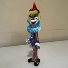 Murano Hand Blown Art Glass Clown Figurine 12” Multicolor Venice Decorative