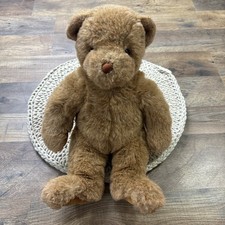 Lands End Brown Teddy Bear Plush 14” Vintage Stuffed Animal *READ*
