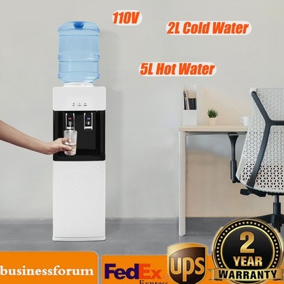 Hot and Cold Water Dispenser Standing 53.6  & 185-203  Top Loading Heater Cooler