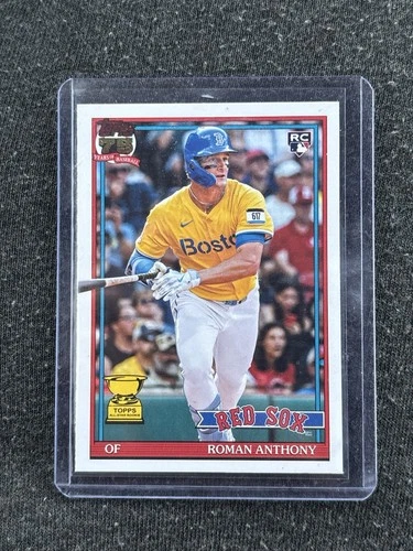 2026 Topps Series 1 Retro 1991 RC & Gold Cup #T91-71 Roman Anthony Red Sox