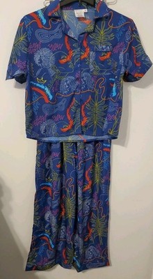 Izzy & Liv women's pajama set Size Small Blue Top And Bottoms PJ's Comfy 
