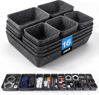 16 Er-Set Schubladen Organizer Filz, Filz Organizer