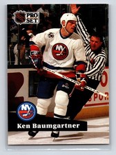 1991-92 Pro Set - Ken Baumgartner #432 New York Islanders Hockey Card