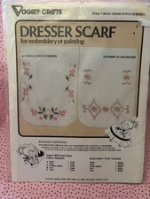 VOGART CRAFTS Dresser Scarf Embroidery or Painting 8612A CHERRIES NEW Free Ship