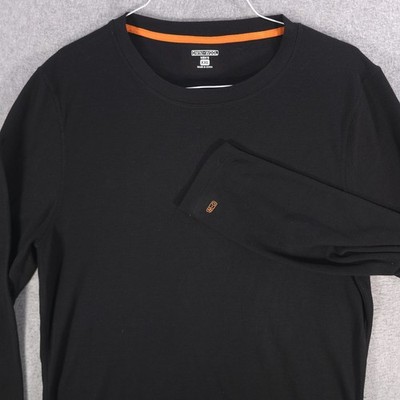 Omni-Wool Poly Blend Black Long Sleeve Crew Warm Base Layer Shirt Mens XXL