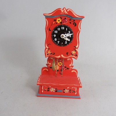Vintage Dora Kuhn Dollhouse Miniature Grandfather Clock Hand Painted W Germany