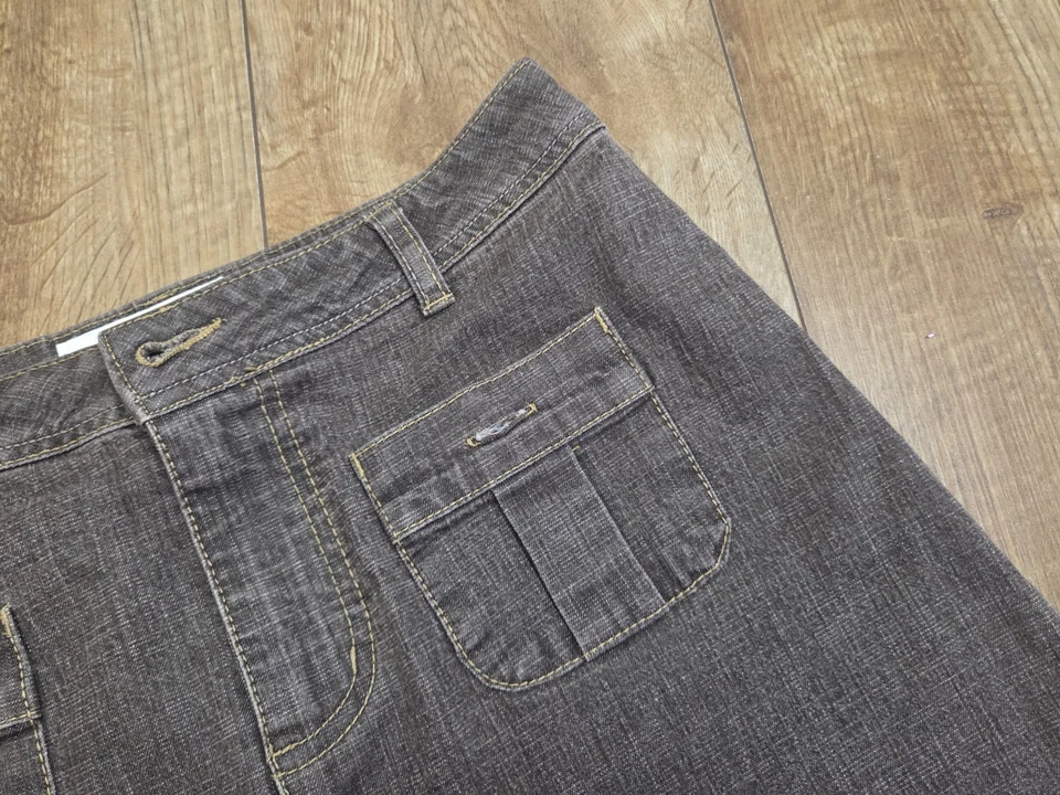 Debenham John Rocha Women's Grey Denim Pockets Mid Skirt Uk Size 10 Used - Image 4 of 4