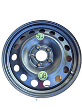 04-10 OEM BMW E60 E61 528 530 550 Compact Spare Wheel Rim Black 4BJxR17" ET18