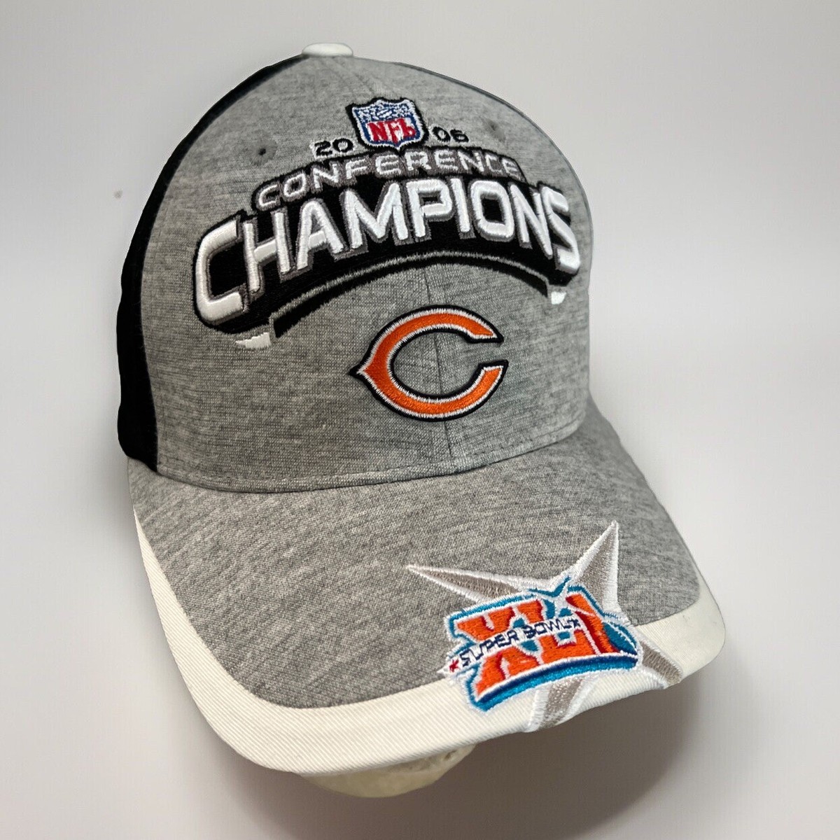 Chicago Bears 2006 Conference Champions Hat Reebok Team Apparel On Field  Adjust
