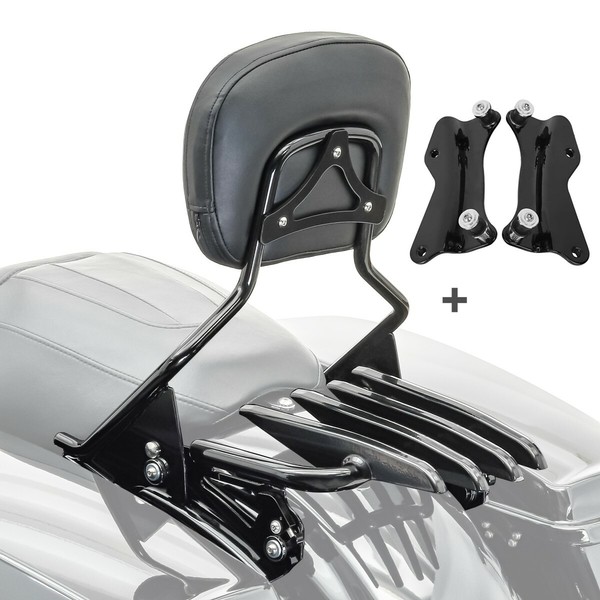 Sissybar + GepäCkträGer Xb FüR Harley Davidson Cvo Road Glide 18-24 Schwarz-image