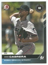 Edward Cabrera Miami 2020 Bowman Next Wave 4 of Baseball Americas Top 100 Card