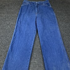 VINTAGE Wrangler Jeans Womens 14 Misses Straight High No Fault Made in USA 30x31