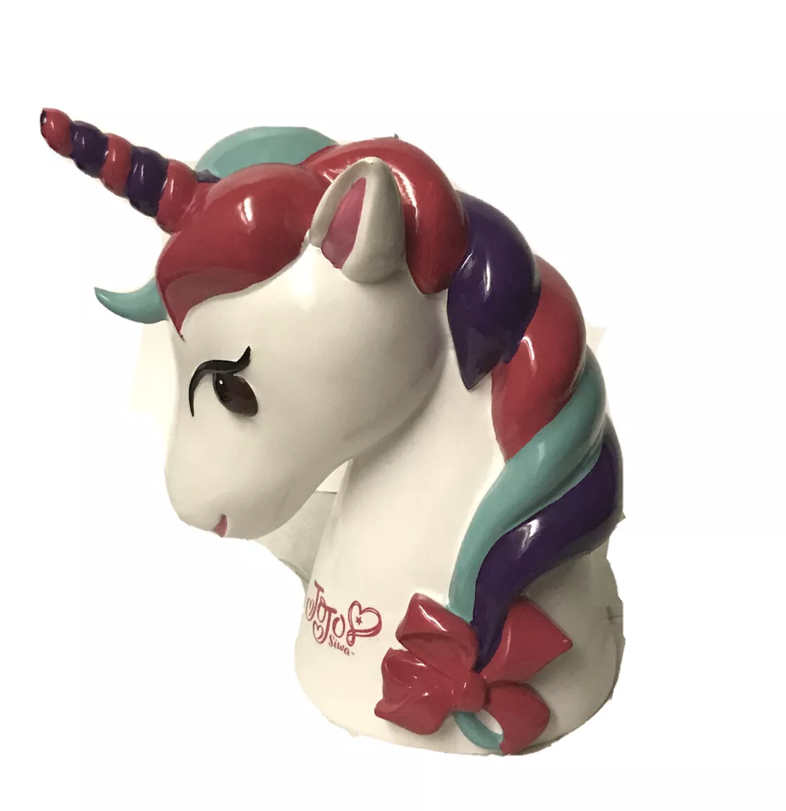 Nickelodeon Jojo Siwa Resin Unicorn Glow Light Kids Table Lamp Broken Horn