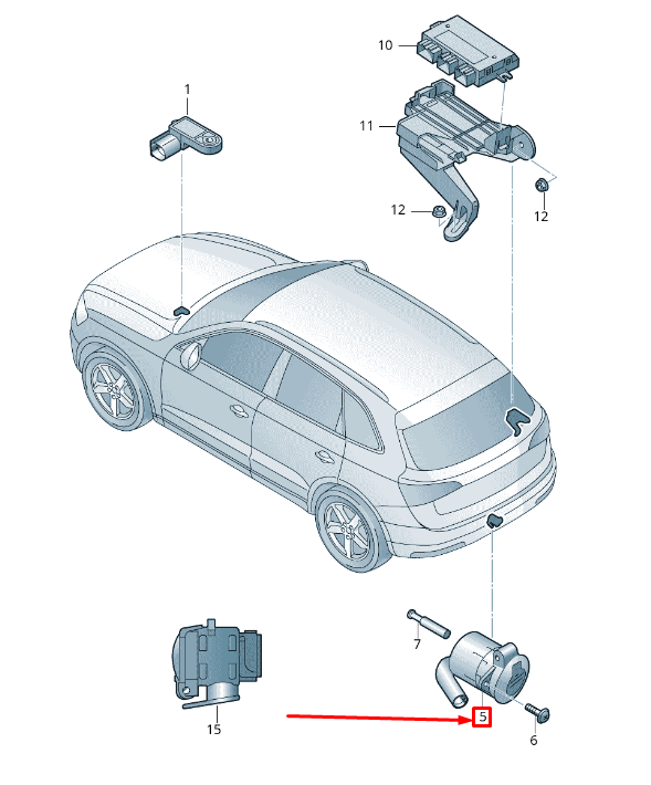 NOUVELLE GARNITURE DE REMORQUE SKODA KODIAQ NS PUZZLE 5TA945505