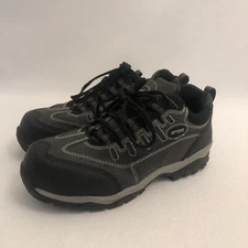 Hytest Safety Shoe Mens 7.5 Womens 9 Black Leather Composite Toe Low Top  K11280