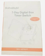 Suraielec T40D Weatherproof Outdoor/ Indoor 7-Days Digital Box Timer Switch