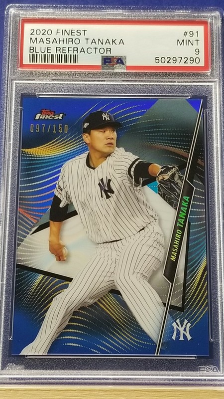 Masahiro Tanaka - 2020 Finest Blue Refractor   PSA 9  #97/150