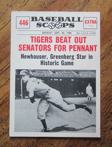 Hal Newhouser 1961 Nu-Card Scoops #446 Trading Card MLB Baseball Detroit Tigers