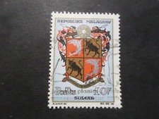 MADAGASCAR, 1963-65, timbre 389, ARMOIRIES TULEAR, oblitéré