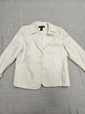 Womens Dialogue Blazer Jacket Medium Cream