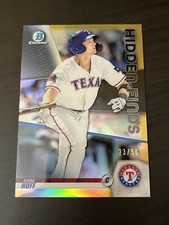 Sam Huff 2020 Bowman Chrome Hidden Finds Gold Refractor 23/50 HF-SH Rangers