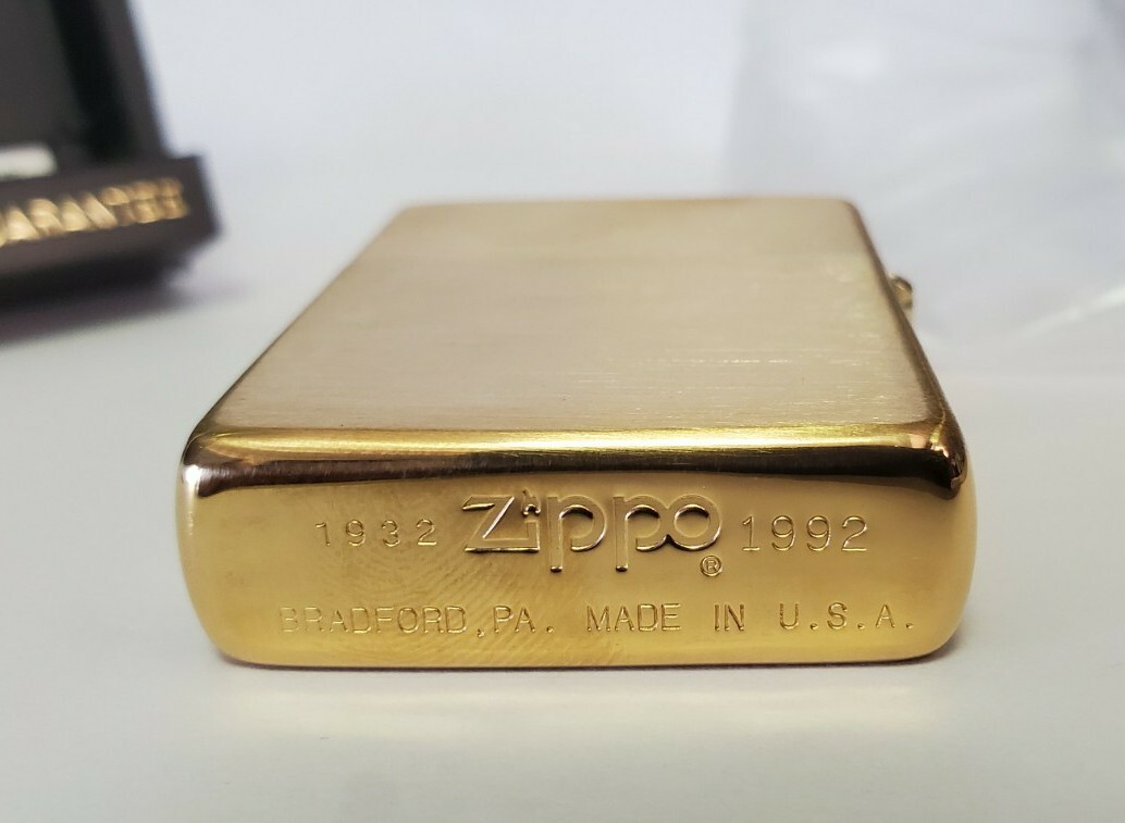 solid brass ダブルイヤー 1932 1992 zippo solid brass ダブルイヤー 1932 1992 zippo