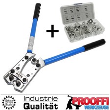 Presszange Crimpzange Quetschzange Kabelschuhe Zange 6-50mm² + 65-tlg Hülsen Set
