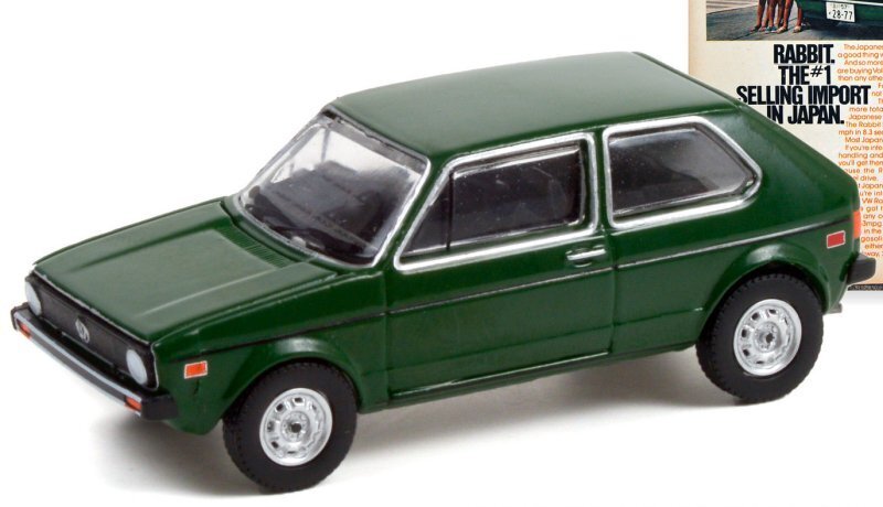 VW Volkswagen Golf / Rabbit - 1977 - darkgreen - Greenlight 1:64